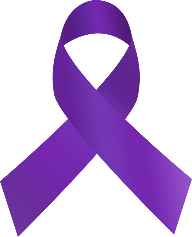 Alzheimer's disease ribbon purple color